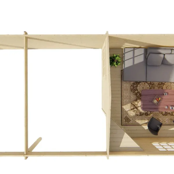 Blokhut - Tuinhuis Paiva | 44 mm | vuren onbehandeld 8