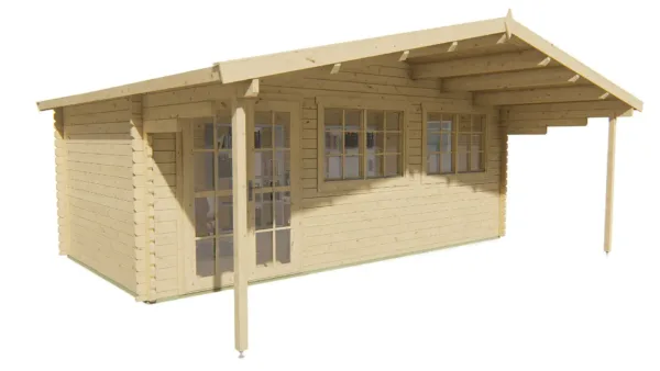 Blokhut - Tuinhuis Pinkus | 44 mm | vuren onbehandeld 4