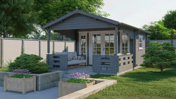 Blokhut - Tuinhuis Sanstrov | 44 mm | vuren onbehandeld 2