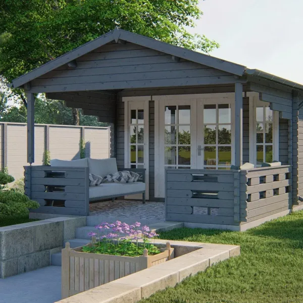 Blokhut - Tuinhuis Sanstrov | 44 mm | vuren onbehandeld 2