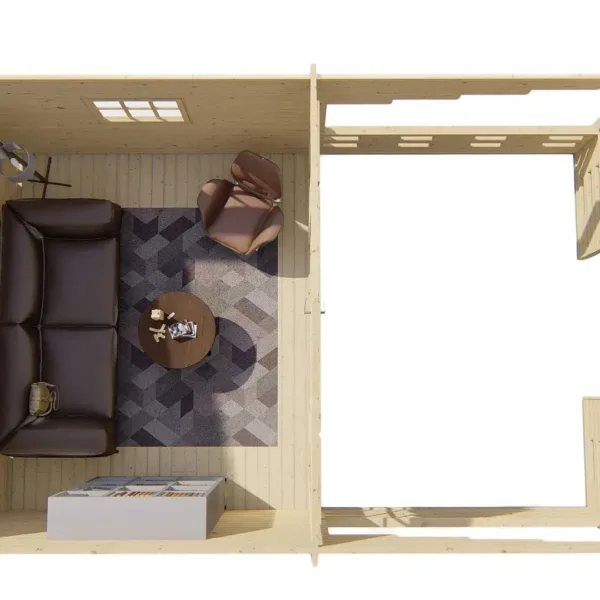 Blokhut - Tuinhuis Sanstrov | 44 mm | vuren onbehandeld 6