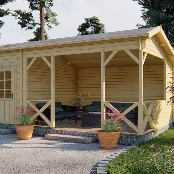 Blokhut - Tuinhuis Selma | 40 mm | vuren onbehandeld 1