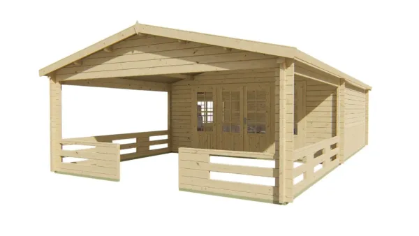 Blokhut - Tuinhuis Sheffield | 58 mm | vuren onbehandeld 4