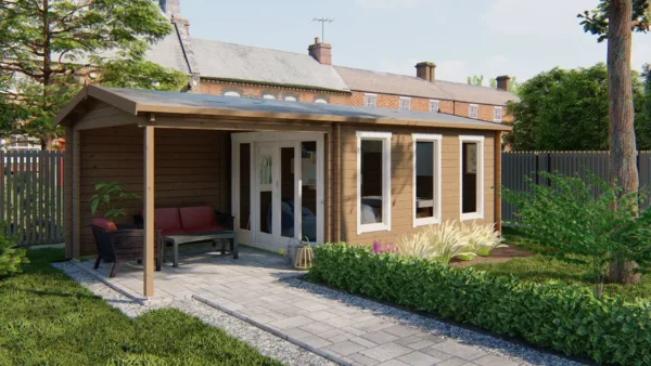 Blokhut - Tuinhuis Skeg | 44 mm | vuren onbehandeld 2