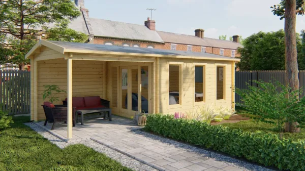 Blokhut - Tuinhuis Skeg | 44 mm | vuren onbehandeld 1