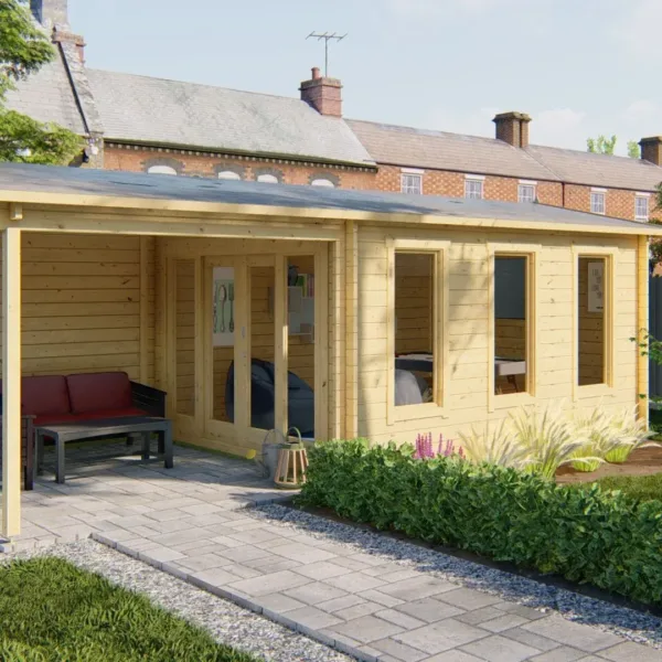 Blokhut - Tuinhuis Skeg | 44 mm | vuren onbehandeld 1