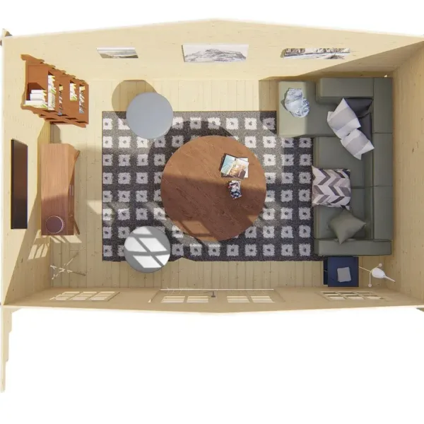 Blokhut - Tuinhuis Skyler | 28 mm | vuren onbehandeld 6