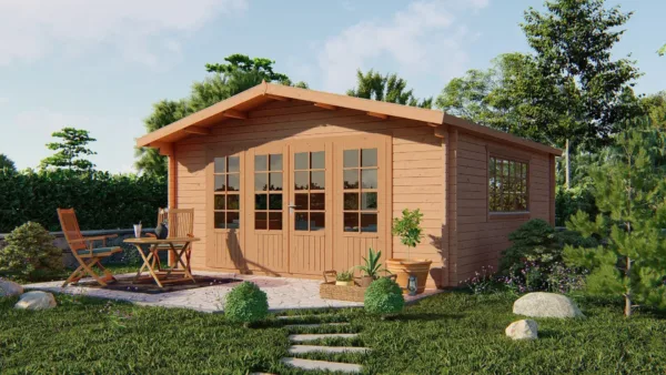Blokhut - Tuinhuis Southampton | 58 mm | vuren onbehandeld 2