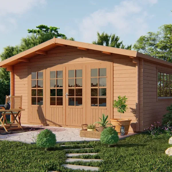 Blokhut - Tuinhuis Southampton | 58 mm | vuren onbehandeld 2