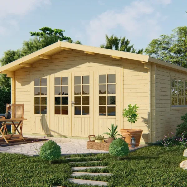 Blokhut - Tuinhuis Southampton | 58 mm | vuren onbehandeld 1