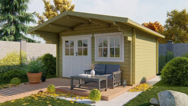 Blokhut - Tuinhuis Stian | 58 mm | vuren onbehandeld 2