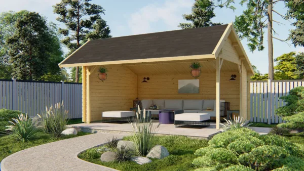 Blokhut - Tuinhuis Thüringen | 44 mm | vuren onbehandeld 1