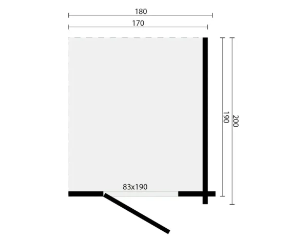 Blokhut - Tuinhuis Toilet/Shower Kit XXXL | 70 mm | onbehandeld 2