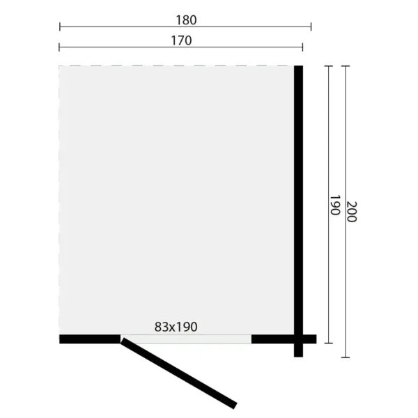 Blokhut - Tuinhuis Toilet/Shower Kit XXXL | 70 mm | onbehandeld 2