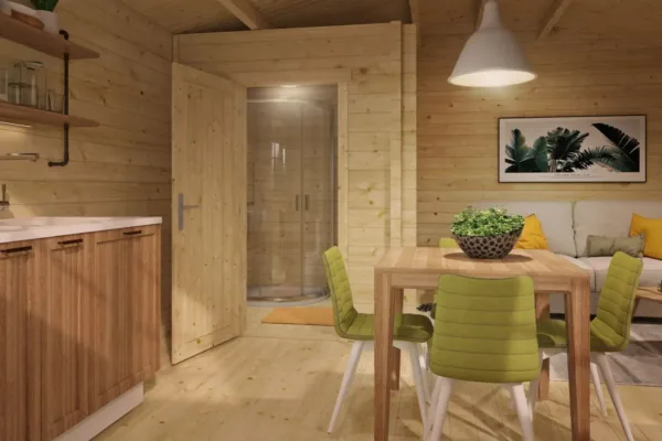 Blokhut - Tuinhuis Toilet/Shower Kit XXXL | 70 mm | onbehandeld 1