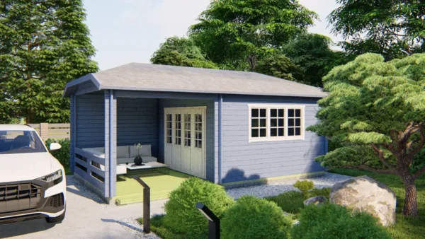 Blokhut - Tuinhuis Torkel | 44 mm | vuren onbehandeld 2