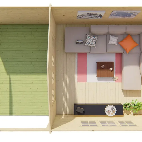 Blokhut - Tuinhuis Torkel | 44 mm | vuren onbehandeld 6
