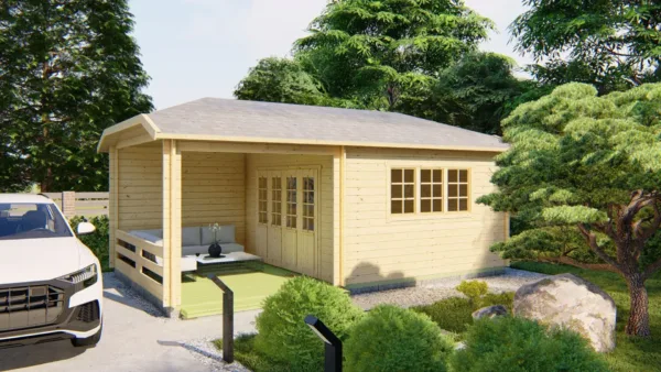 Blokhut - Tuinhuis Torkel | 44 mm | vuren onbehandeld 1