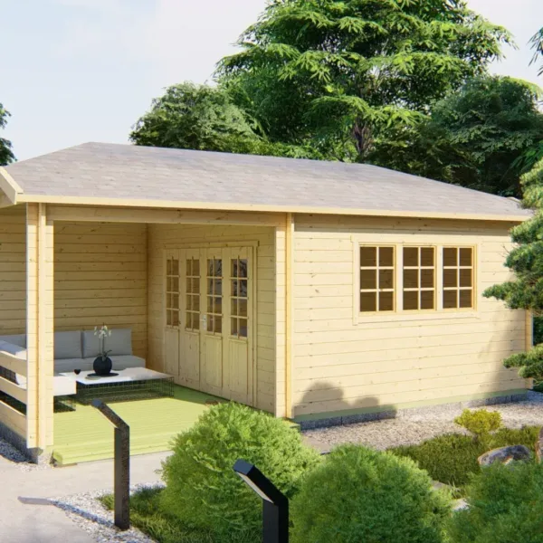 Blokhut - Tuinhuis Torkel | 44 mm | vuren onbehandeld 1
