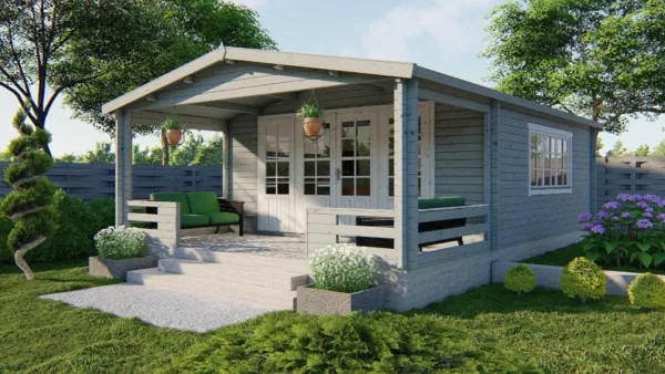 Blokhut - Tuinhuis Wigan | 58 mm | vuren onbehandeld 2