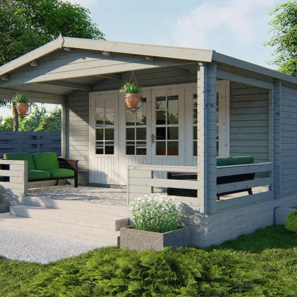 Blokhut - Tuinhuis Wigan | 58 mm | vuren onbehandeld 2