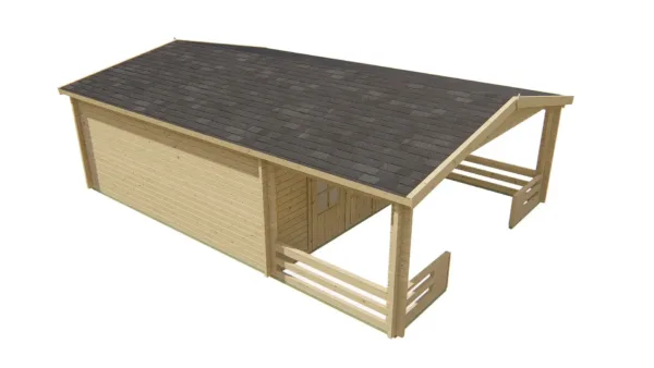 Blokhut - Tuinhuis Wigan | 58 mm | vuren onbehandeld 4