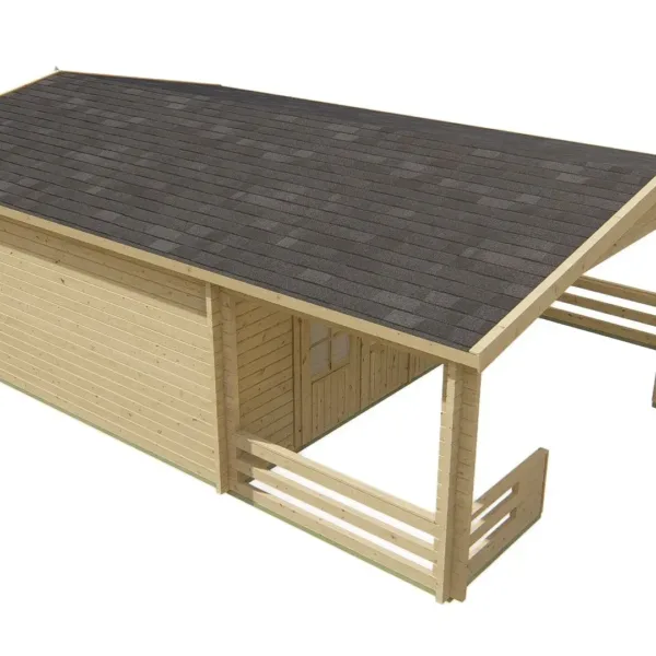 Blokhut - Tuinhuis Wigan | 58 mm | vuren onbehandeld 4