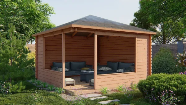 Blokhutprieel - Tuinhuis Marit | 44 mm | vuren onbehandeld 2