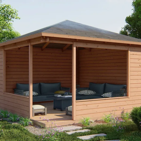 Blokhutprieel - Tuinhuis Marit | 44 mm | vuren onbehandeld 2