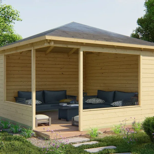 Blokhutprieel - Tuinhuis Marit | 44 mm | vuren onbehandeld 1