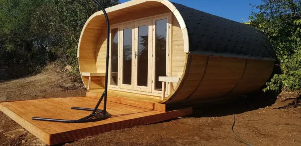 Camping Oval | 28/42 mm | Thermowood | 405x400 cm 2