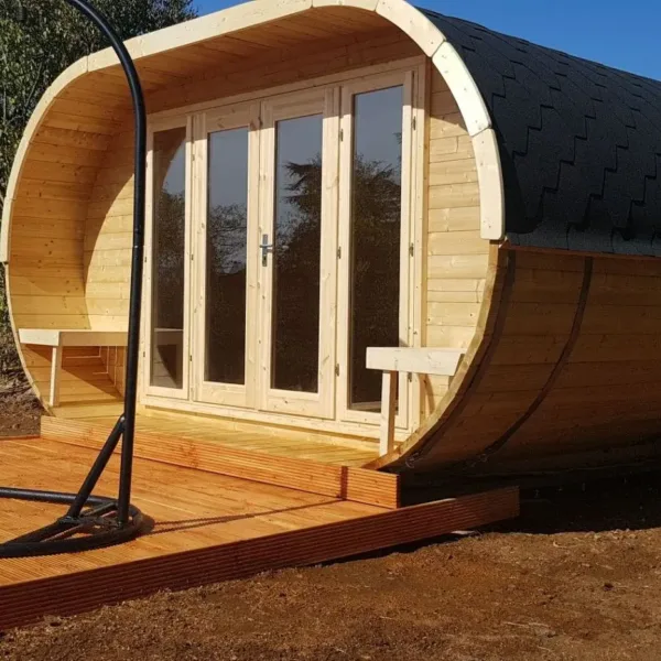 Camping Oval | 28/42 mm | Thermowood | 405x400 cm 2