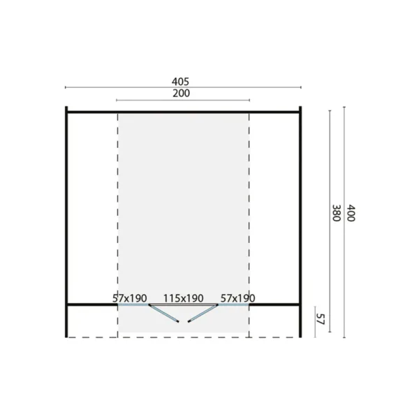 Camping Oval | 28/42 mm | Thermowood | 405x400 cm 3