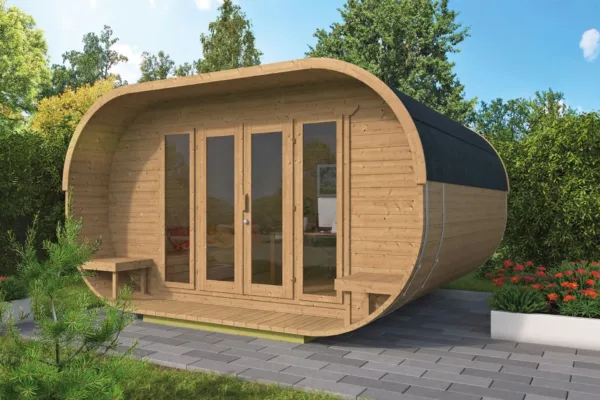 Camping Oval | 28/42 mm | Thermowood | 405x400 cm 1