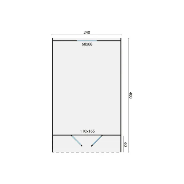 Camping POD 400 | 28 mm | vuren onbehandeld 2