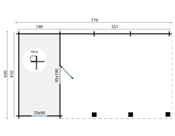 Carport/berging Ever | 44 mm | vuren onbehandeld 3