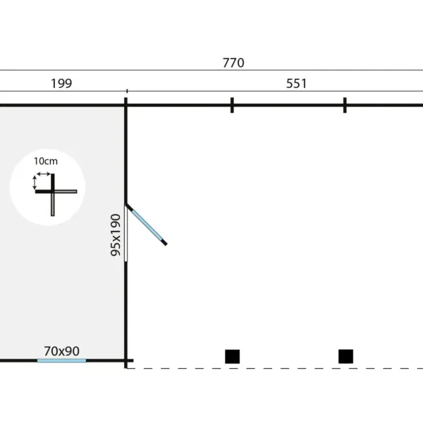 Carport/berging Ever | 44 mm | vuren onbehandeld 3