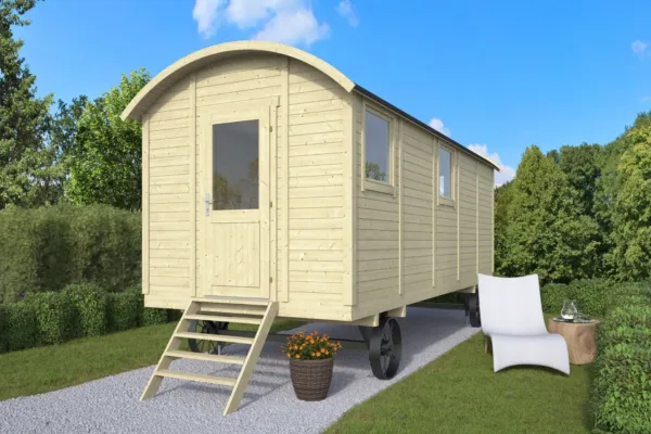 Circuswagen Angelo | 19mm | vuren onbehandeld | 600 x 240 cm | excl. onderstel 4