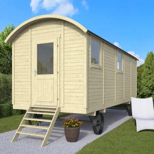 Circuswagen Angelo | 19mm | vuren onbehandeld | 600 x 240 cm | excl. onderstel 4