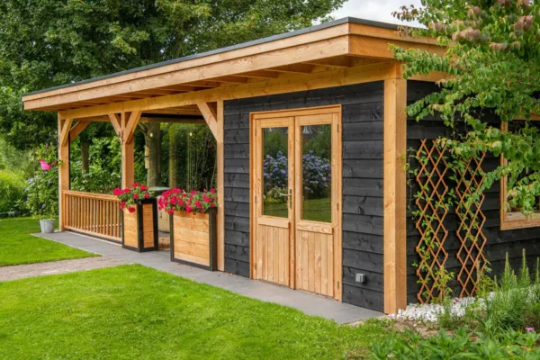 DHZ Plat dak Nijverdal Douglas 900 x 410 cm zwart geïmpregneerd 2