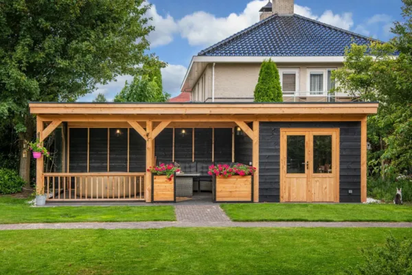 DHZ Plat dak Nijverdal Douglas 900 x 410 cm zwart geïmpregneerd 4