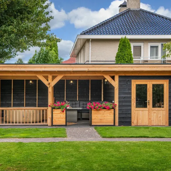 DHZ Plat dak Nijverdal Douglas 900 x 410 cm zwart geïmpregneerd 4