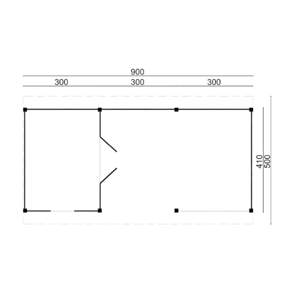 DHZ Plat dak Nijverdal Douglas 900 x 410 cm zwart geïmpregneerd 5
