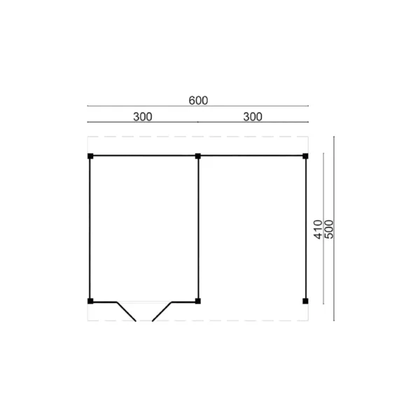 DHZ Plat dak Raalte Douglas 600 x 410 cm zwart geïmpregneerd 2