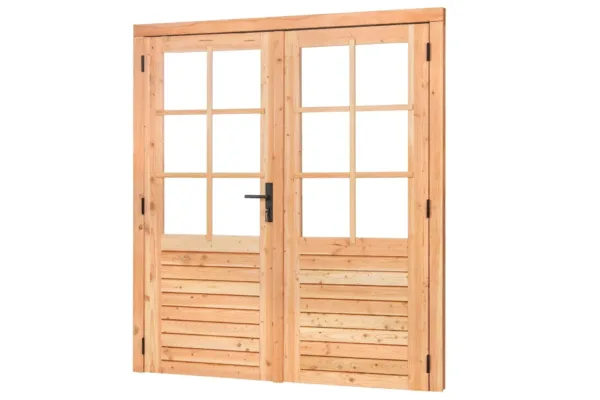 Douglas dubbele glas deur 6-ruits B1850xH2050mm buitenmaat, linksdraaiend 2