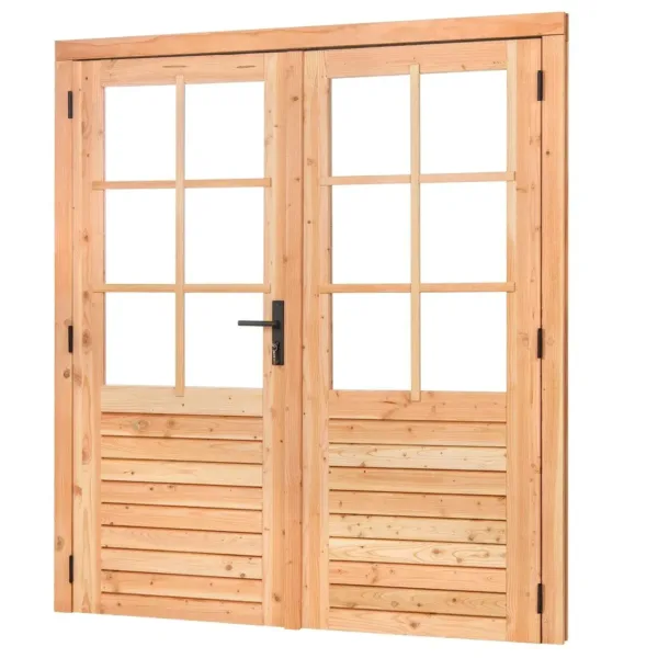 Douglas dubbele glas deur 6-ruits B1850xH2050mm buitenmaat, linksdraaiend 2