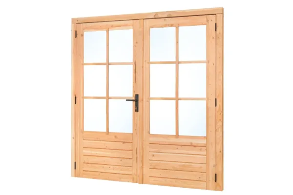 Douglas dubbele glas deur dubbelglas 6-ruits B2050xH2150mm buitenmaat, linksdraaiend 2