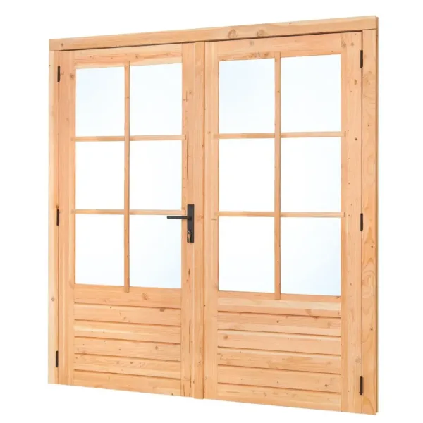 Douglas dubbele glas deur dubbelglas 6-ruits B2050xH2150mm buitenmaat, linksdraaiend 2