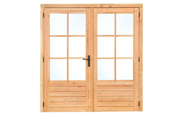 Douglas dubbele glas deur dubbelglas 6-ruits B2050xH2150mm buitenmaat, linksdraaiend 1