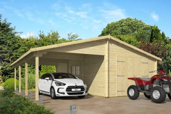 Garage-carport Berggren | 58 mm | vuren onbehandeld 2